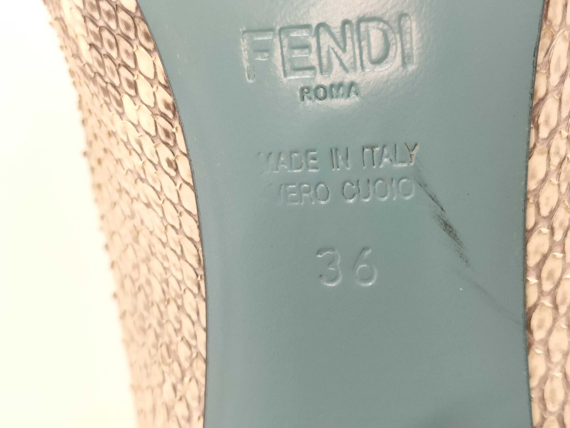 FENDI FENDI Pumps Python Leather Size 36 Pumps