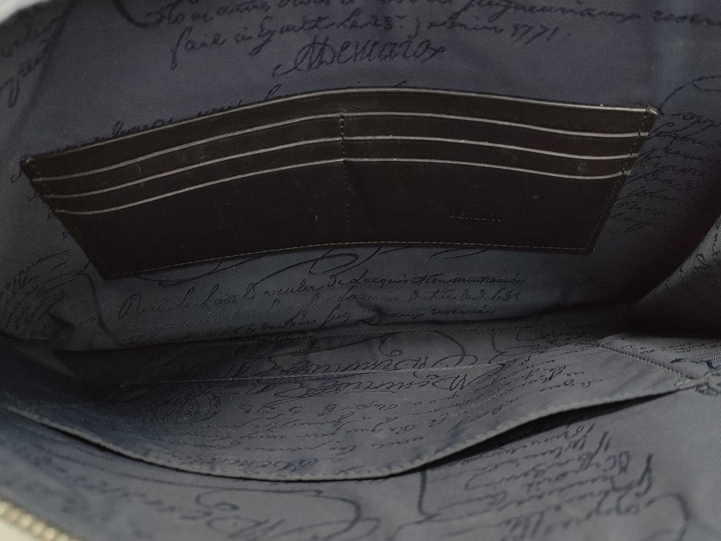 Berluti Calligraphy Clutch Bag