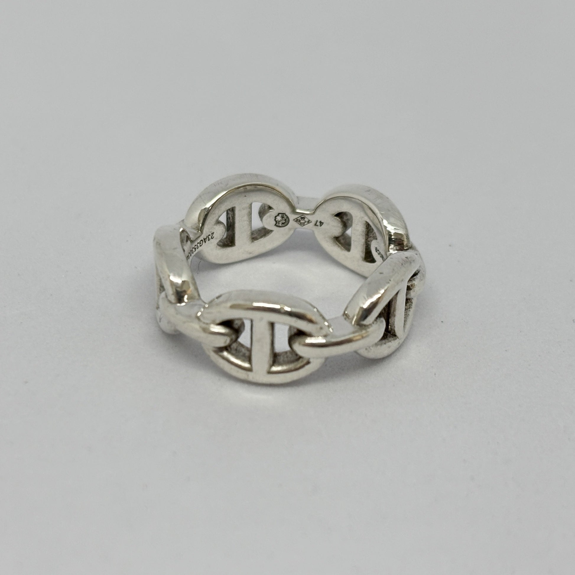 HERMES Hermes Ring Chaine d'Ancre Anchaîne 47 Ag925 Silver Ring
