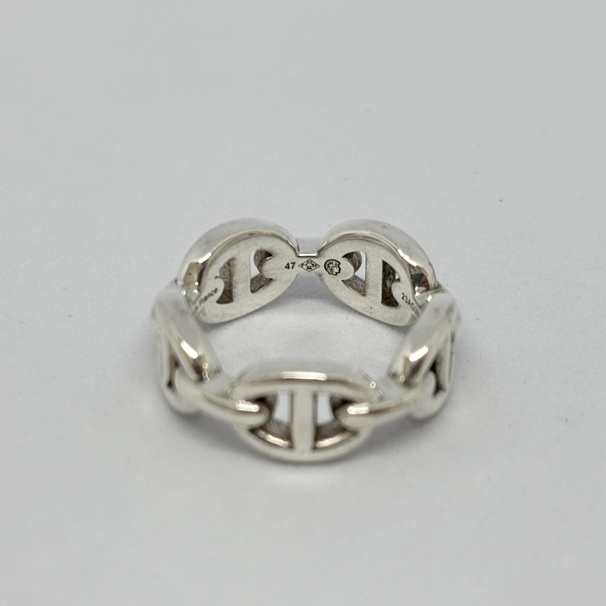HERMES Hermes Ring Chaine d'Ancre Anchaîne 47 Ag925 Silver Ring