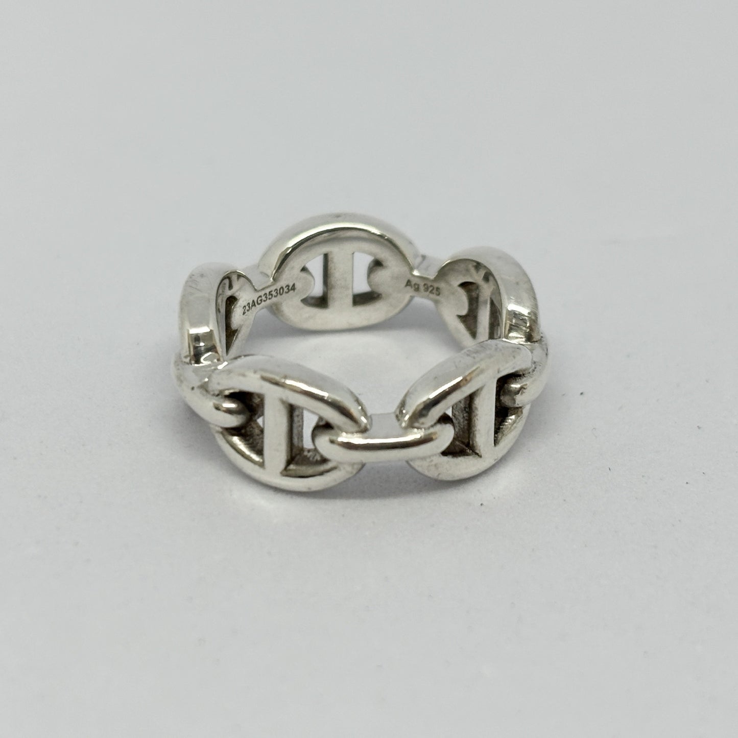 HERMES Hermes Ring Chaine d'Ancre Anchaîne 47 Ag925 Silver Ring