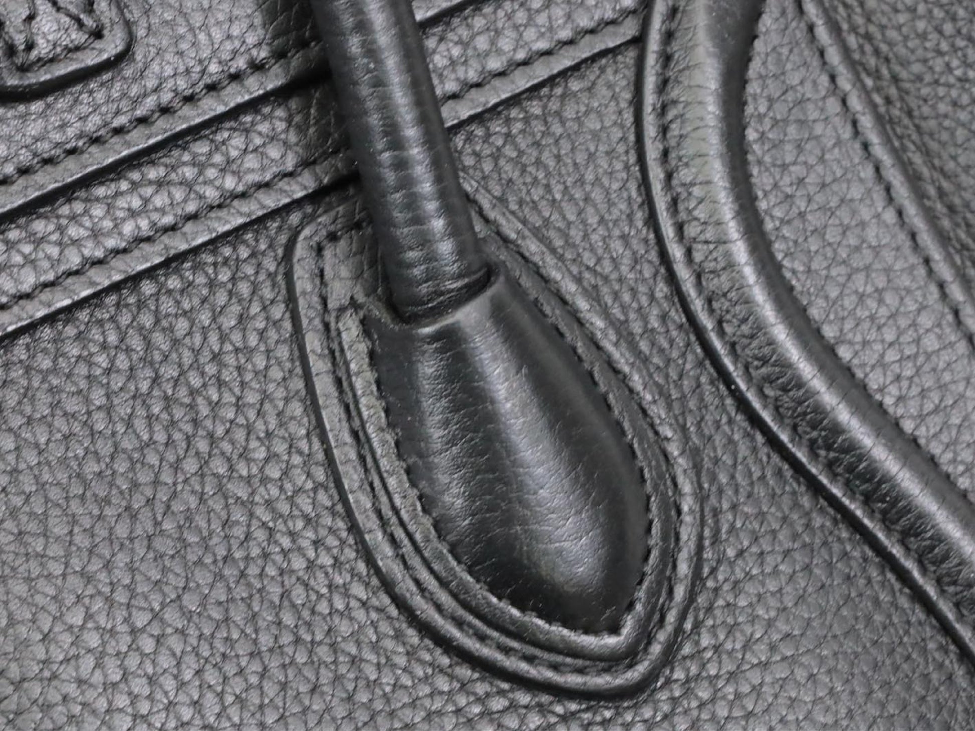 CELINE Luggage Nano Shopper Black Shoulder Bag