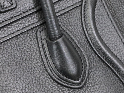 CELINE Luggage Nano Shopper Black Shoulder Bag