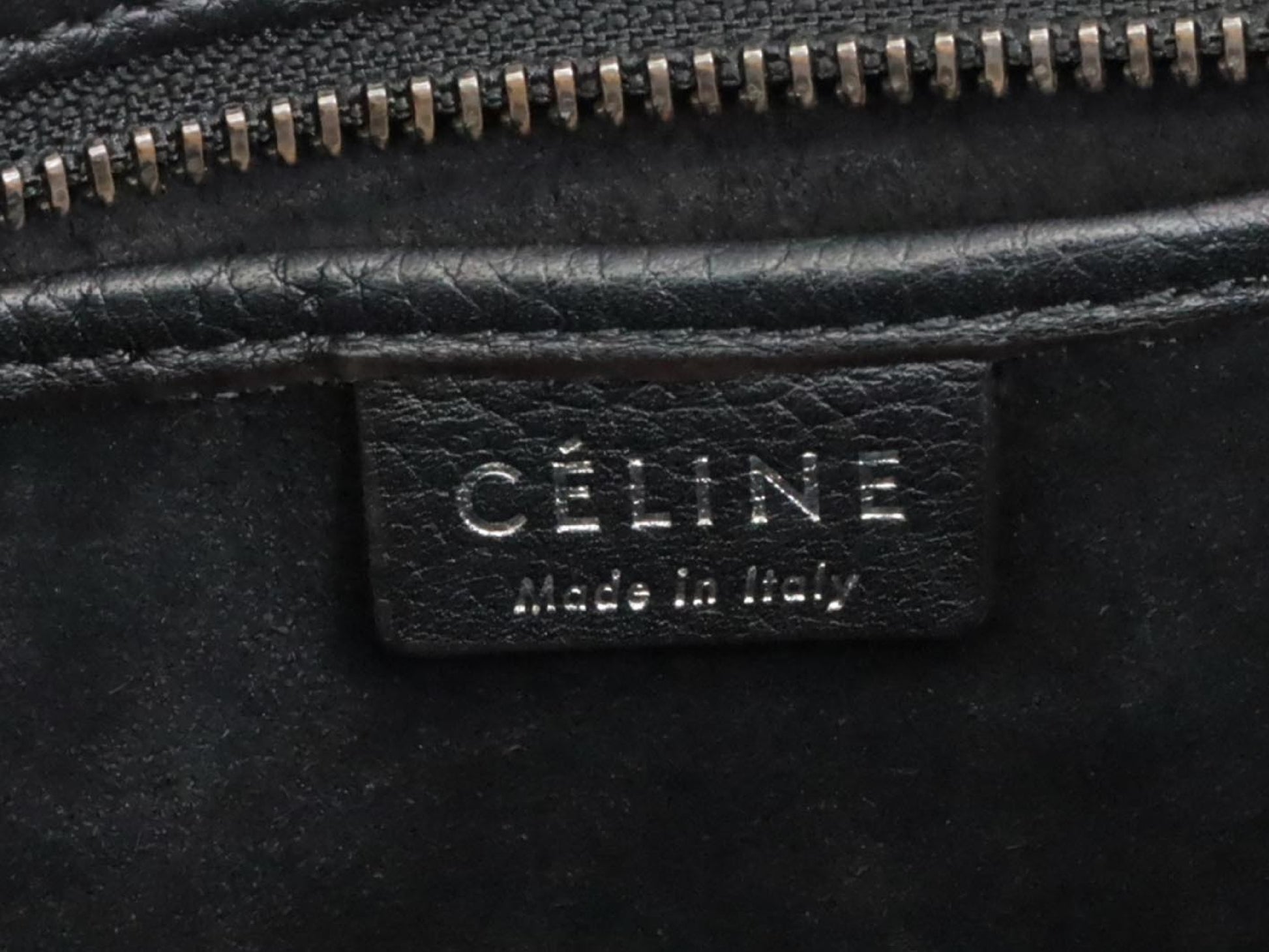 CELINE Luggage Nano Shopper Black Shoulder Bag