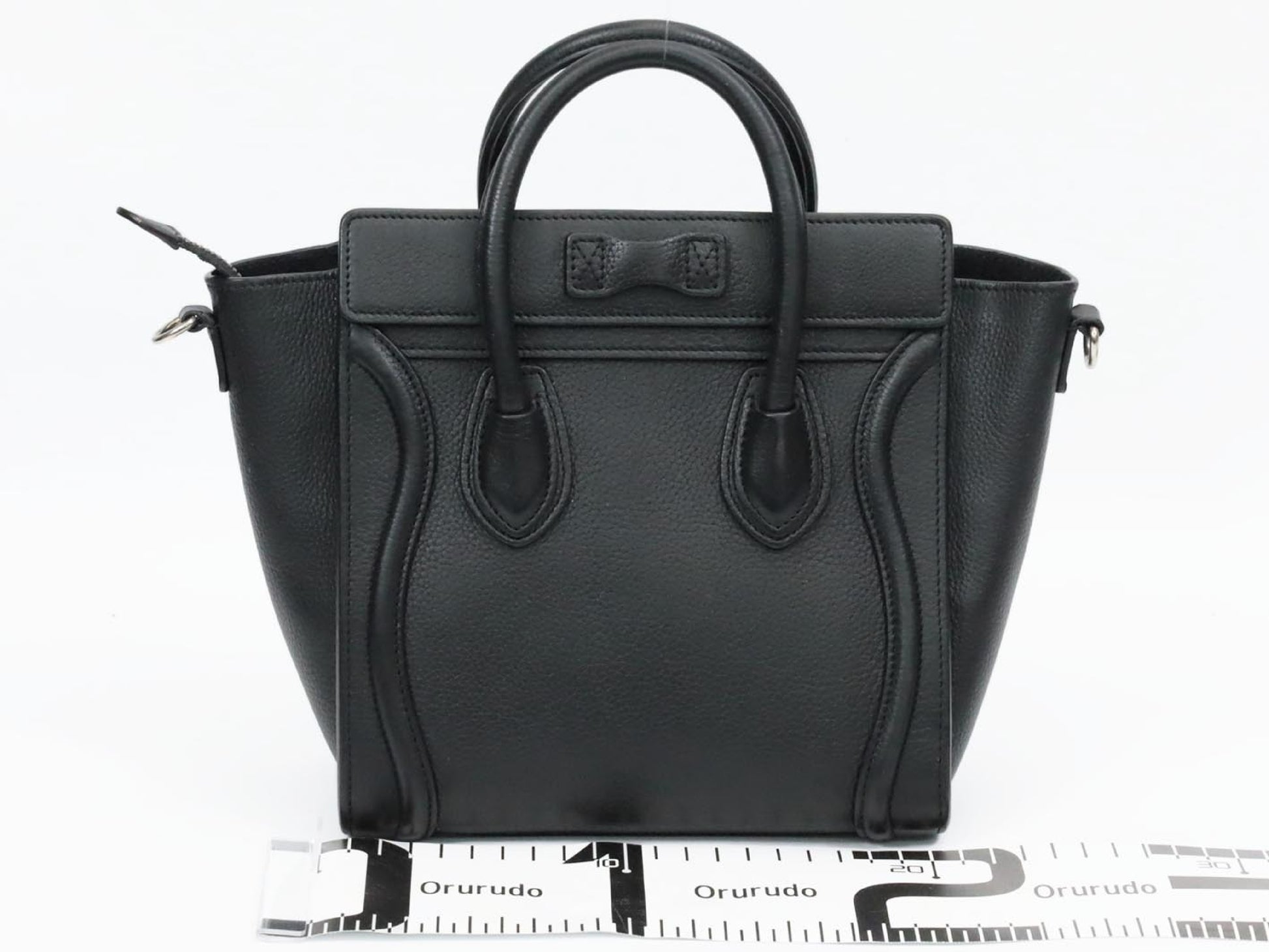 CELINE Luggage Nano Shopper Black Shoulder Bag
