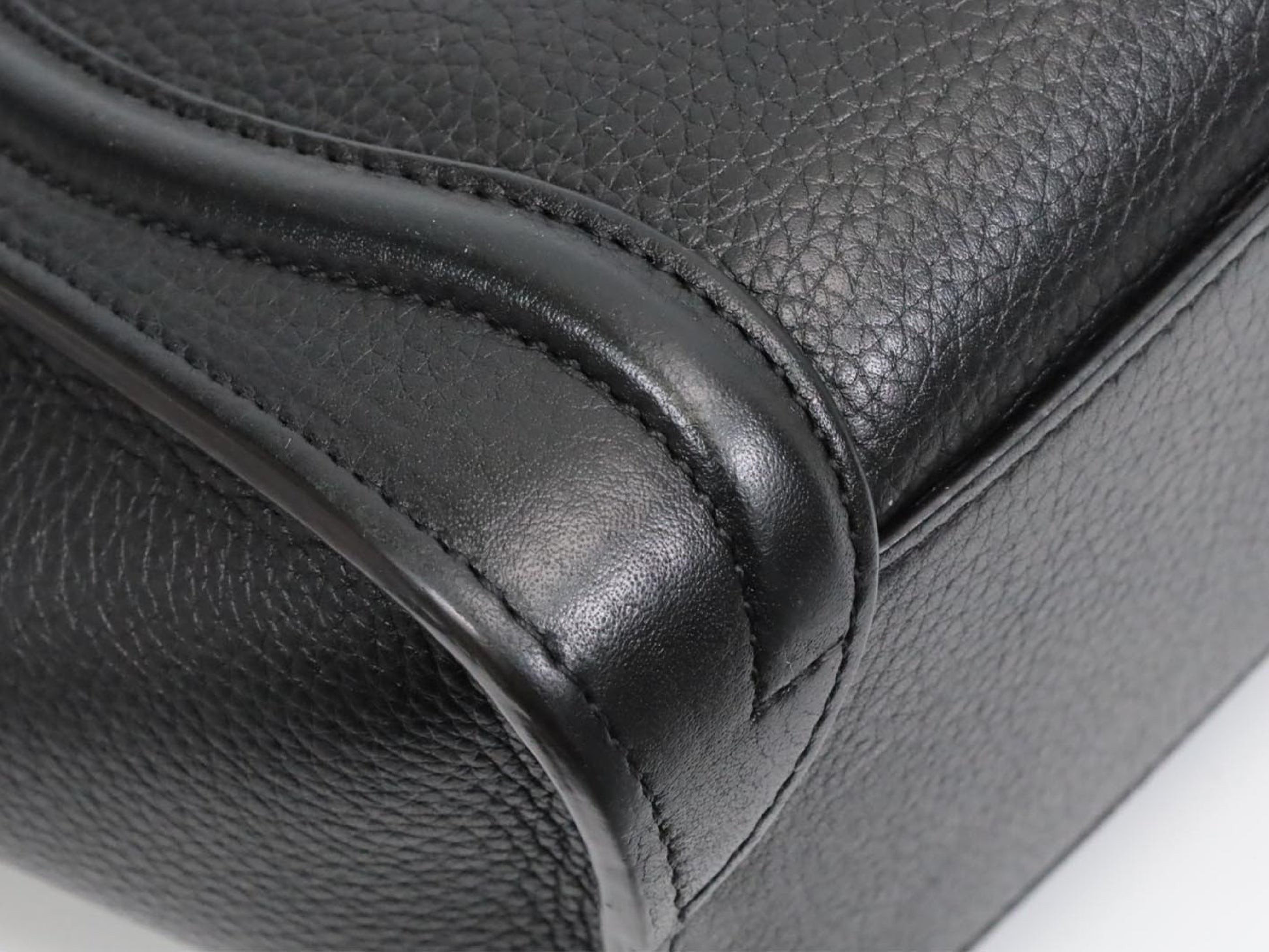 CELINE Luggage Nano Shopper Black Shoulder Bag