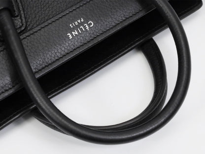 CELINE Luggage Nano Shopper Black Shoulder Bag