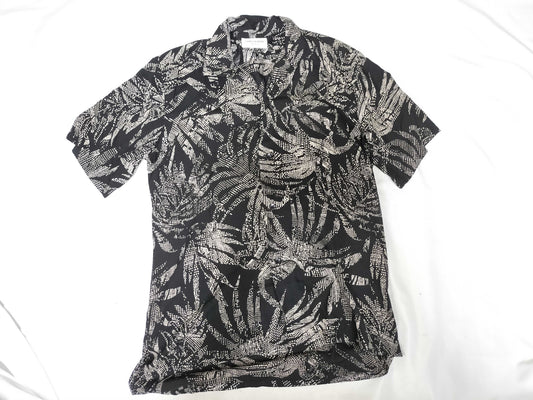SAINT LAURENT SAINT LAURENT PARIS Men's Short Sleeve Shirt, Black