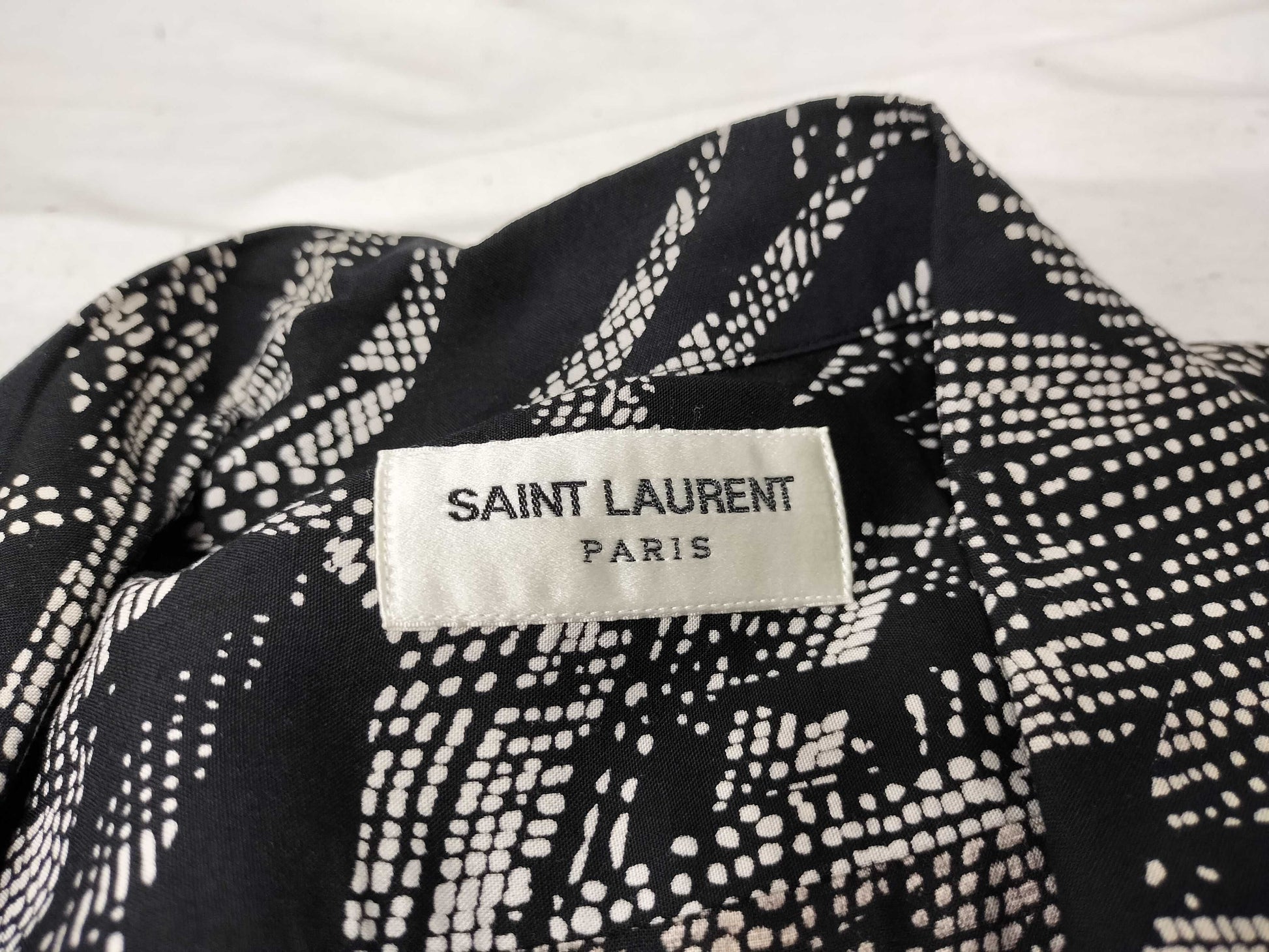SAINT LAURENT SAINT LAURENT PARIS Men's Short Sleeve Shirt, Black