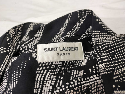 SAINT LAURENT SAINT LAURENT PARIS Men's Short Sleeve Shirt, Black