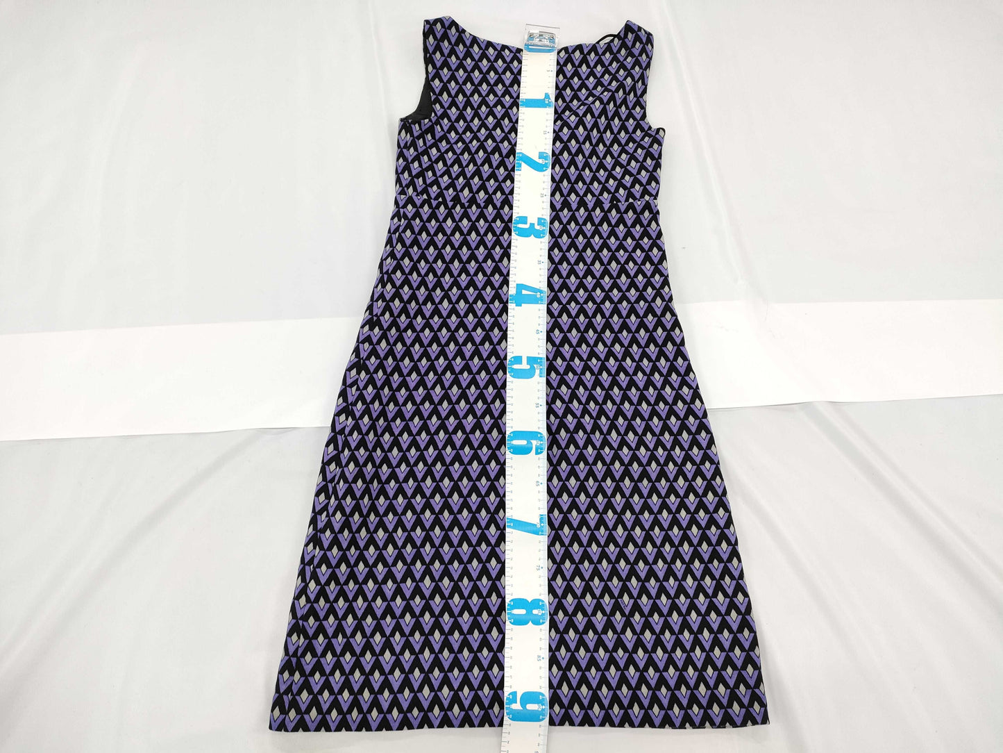 PRADA Prada Jacquard Wool Long Dress, Geometric Pattern, Size 38