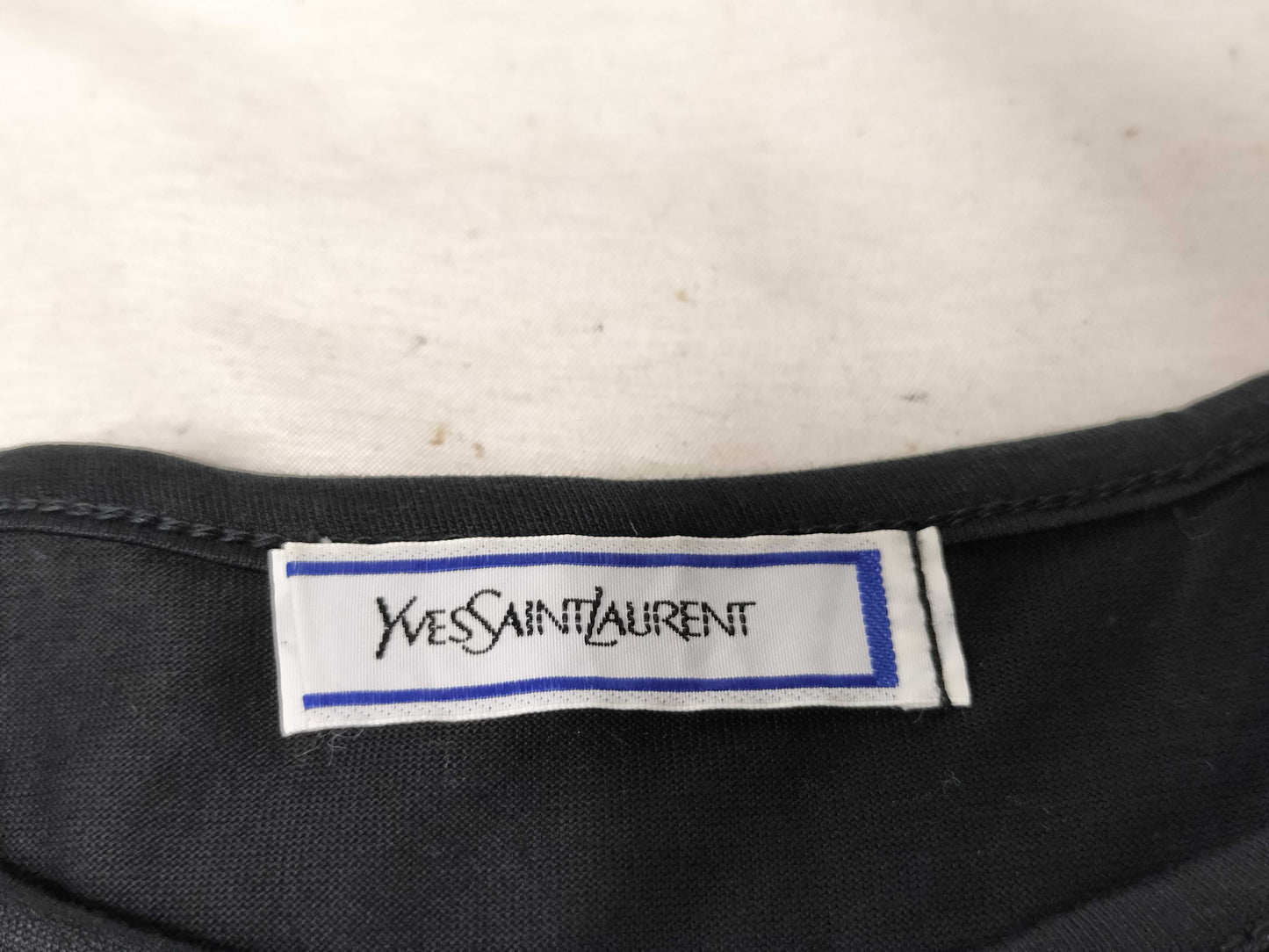 Yves Saint Laurent T-shirt with YSL logo embroidery, black top