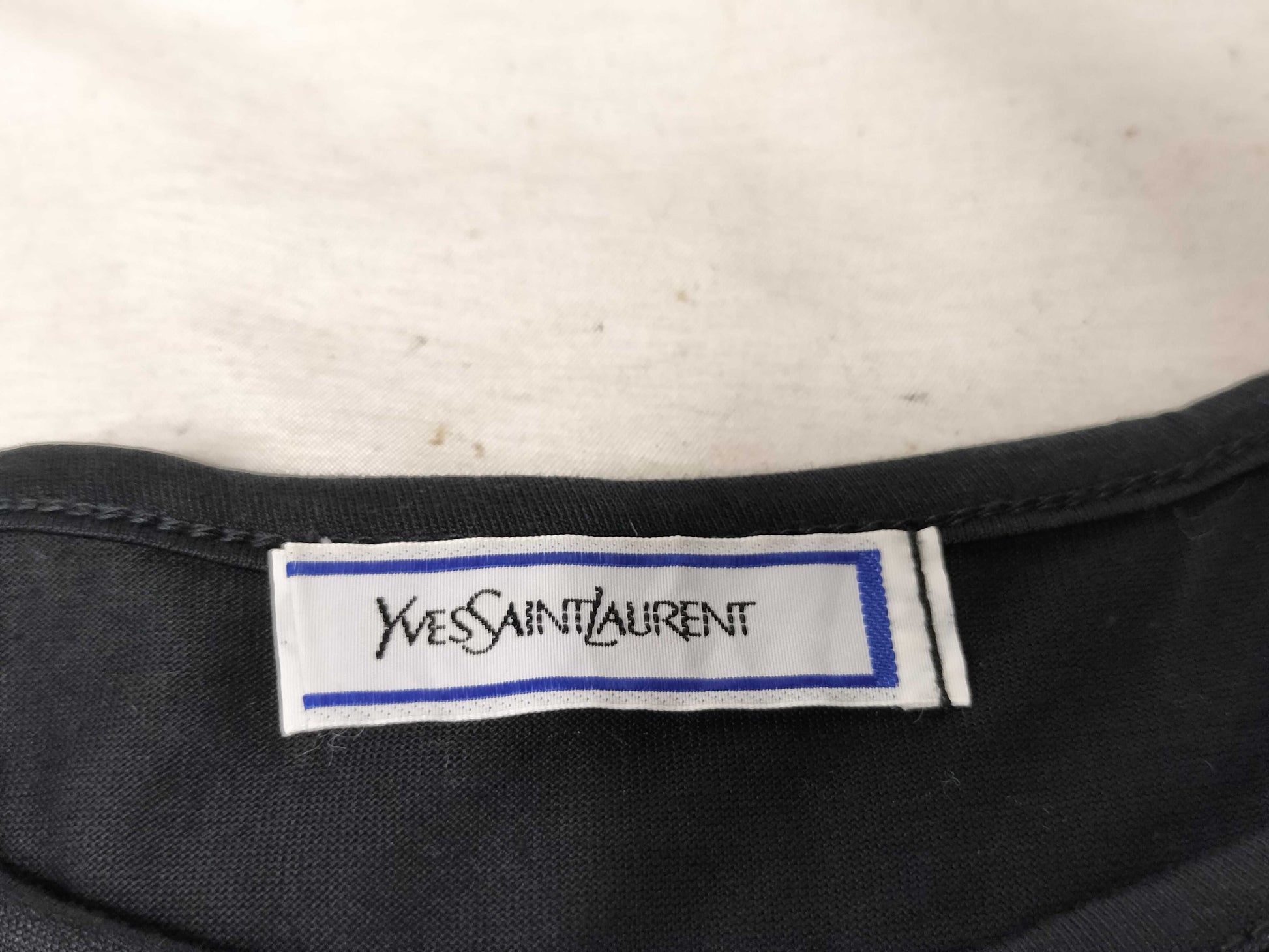 Yves Saint Laurent T-shirt with YSL logo embroidery, black top