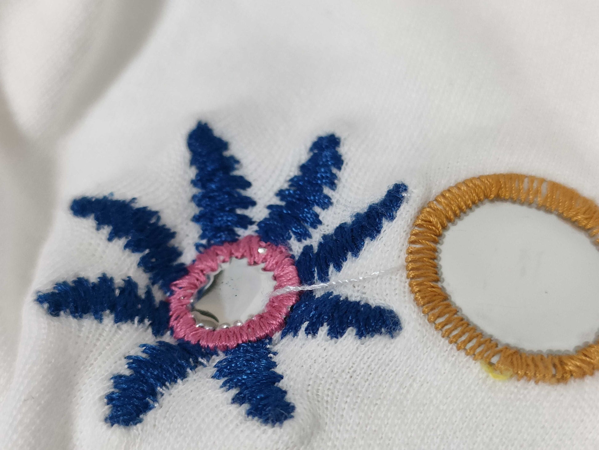 Christian Dior Galliano-era T-shirt with embroidered mirror detailing
