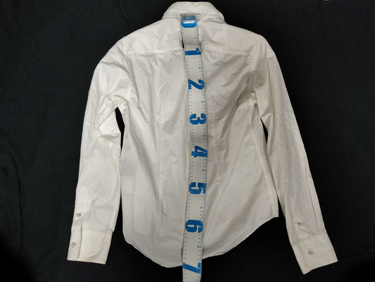 LOUIS VUITTON LOUIS VUITTON current tag pearl button blue tag blouse back logo embroidery shirt