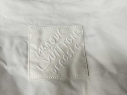 LOUIS VUITTON LOUIS VUITTON current tag pearl button blue tag blouse back logo embroidery shirt