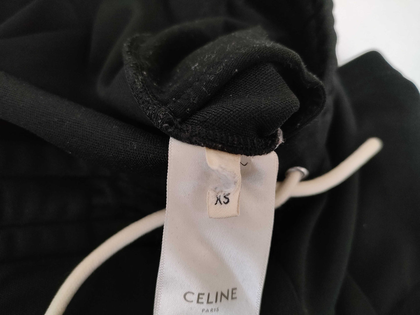 CELINE Triomphe Embroidered Jersey Pants, Current Black