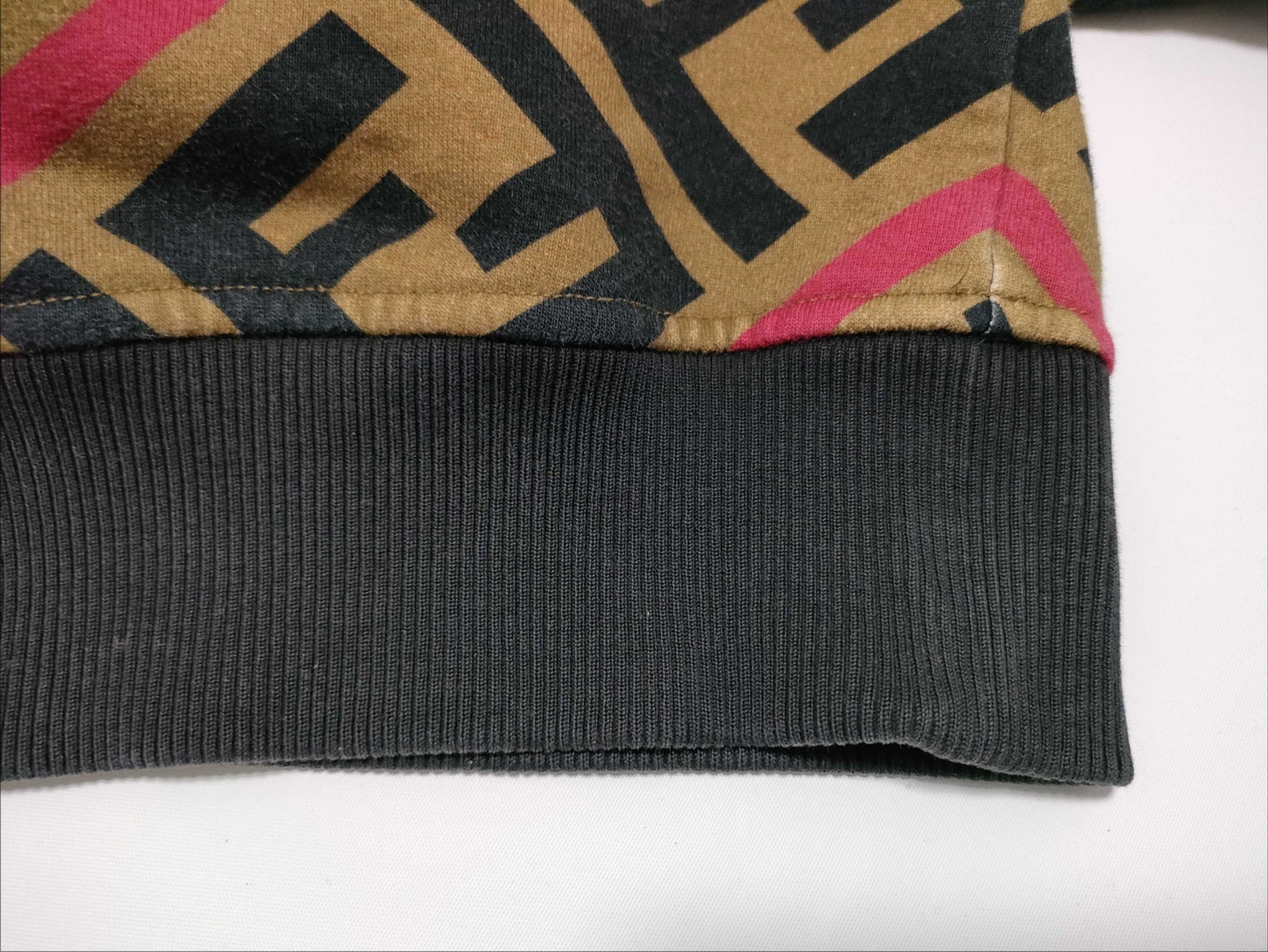 FENDI Zucca print sweatshirt for men, current tag.