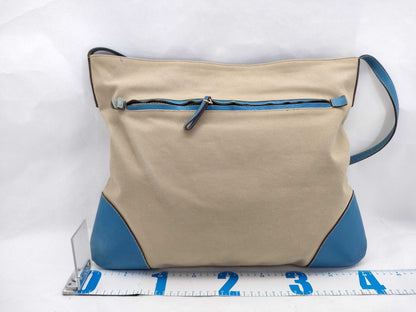 PRADA Prada Leather Canvas Tote Bag