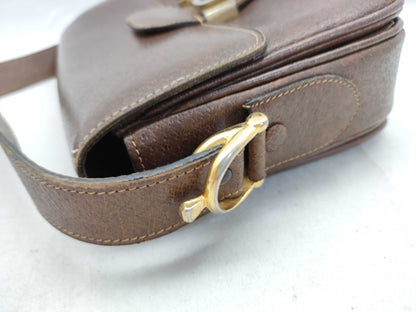 CELINE Leather Carriage Shoulder Bag