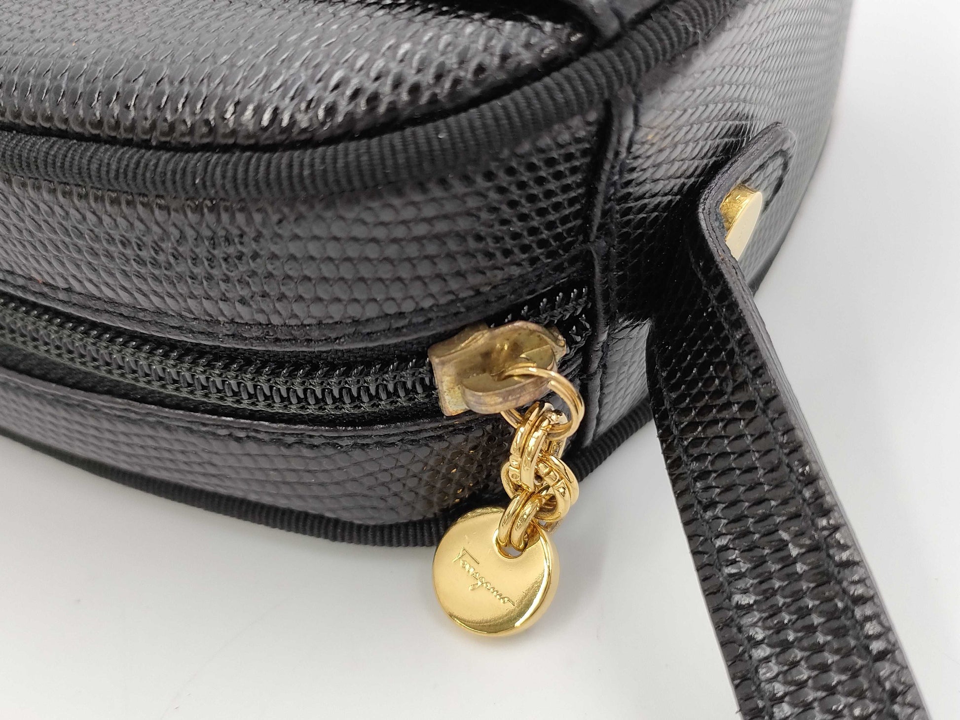 Salvatore Ferragamo Vara Embossed Shoulder Bag