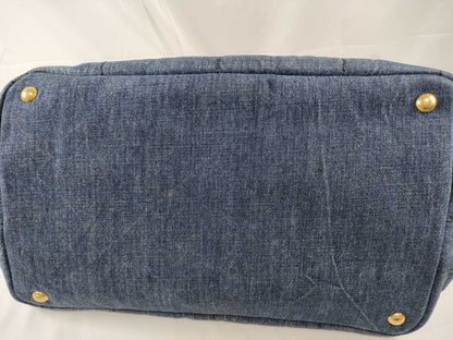 PRADA Prada Canapa Blue Handbag