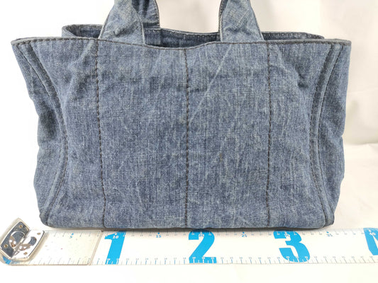 PRADA Prada Canapa Blue Handbag
