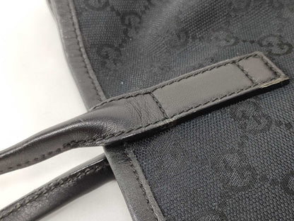 GUCCI Gucci Tote Bag GG Canvas Black G Metal Logo Tote Bag