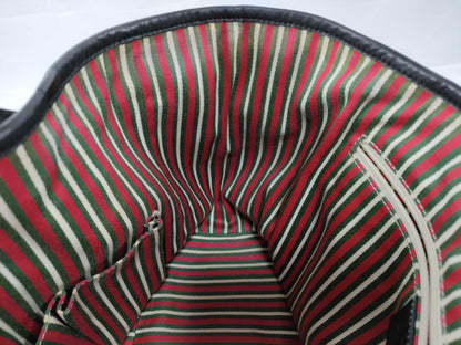 GUCCI Gucci Tote Bag GG Canvas Black G Metal Logo Tote Bag