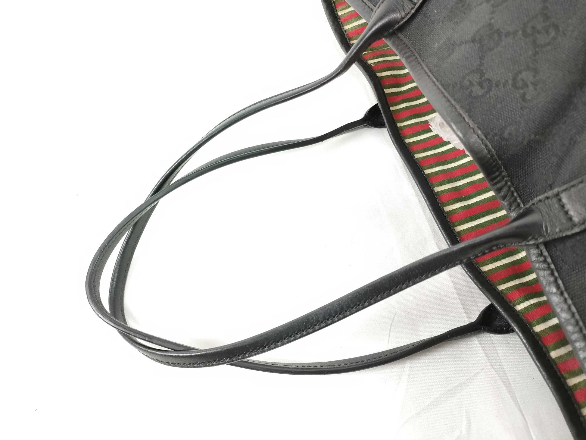 GUCCI Gucci Tote Bag GG Canvas Black G Metal Logo Tote Bag