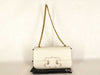 CELINE Triomphe Cuir Chain Shoulder Bag White