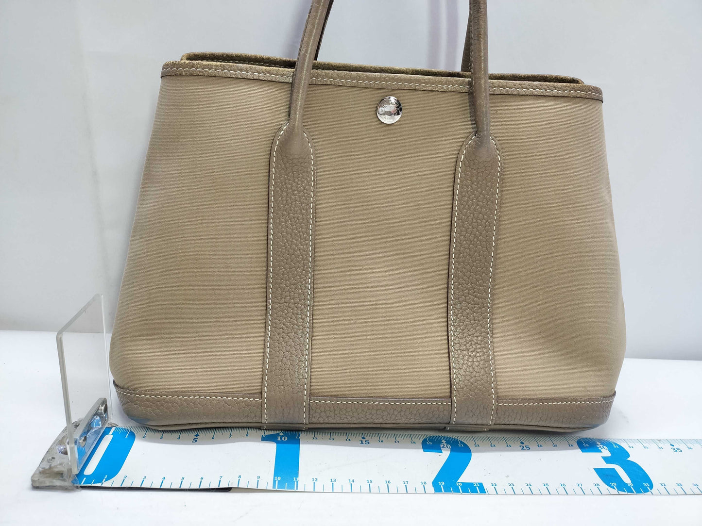 HERMES Garden Party Hermes Garden Party □Q engraved/Beige tote bag