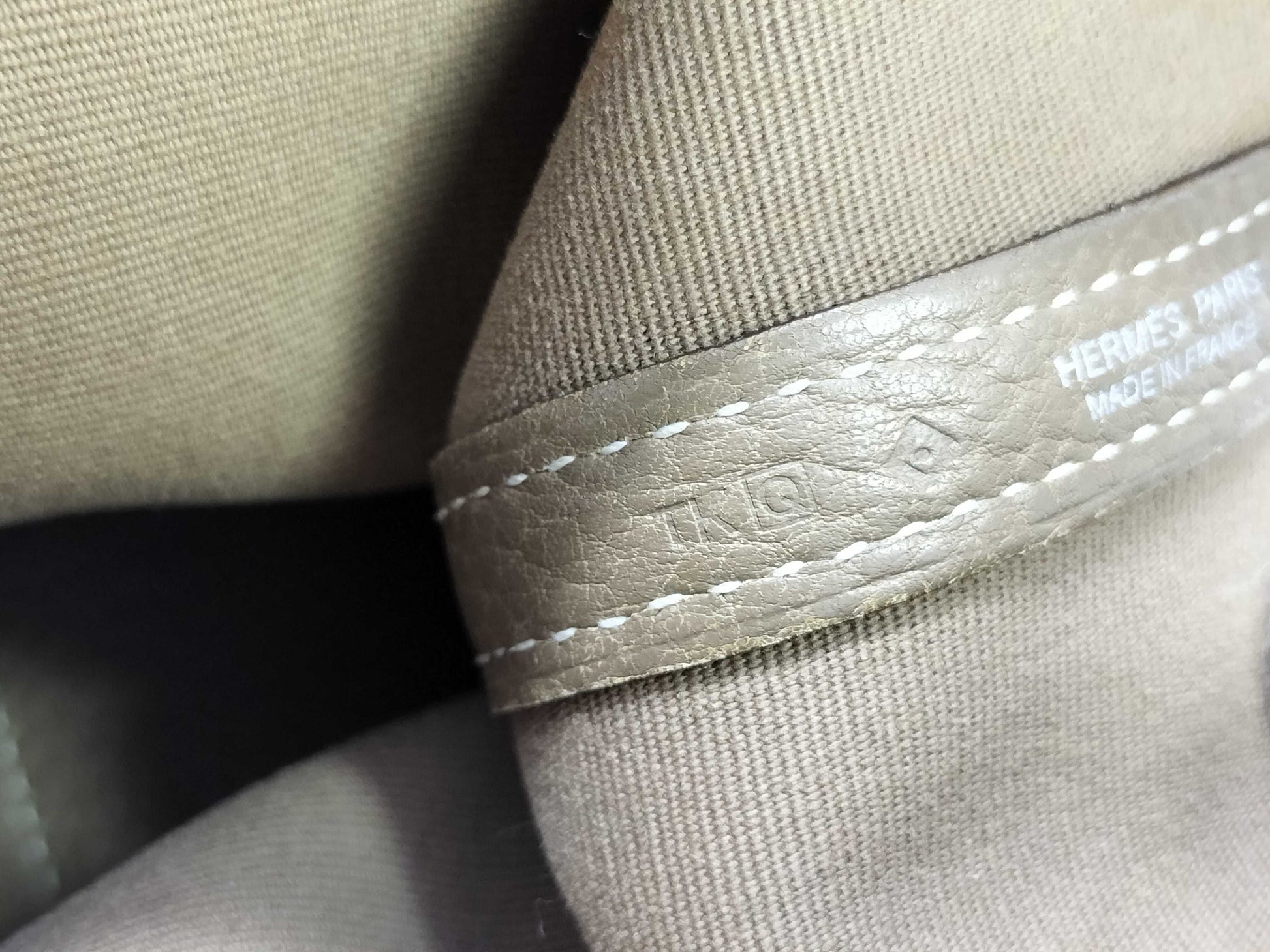 HERMES Garden Party Hermes Garden Party □Q engraved/Beige tote bag