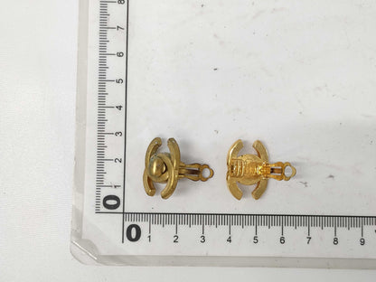 CHANEL Turn Lock Earrings