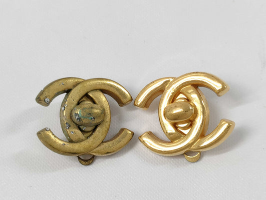 CHANEL Turn Lock Earrings