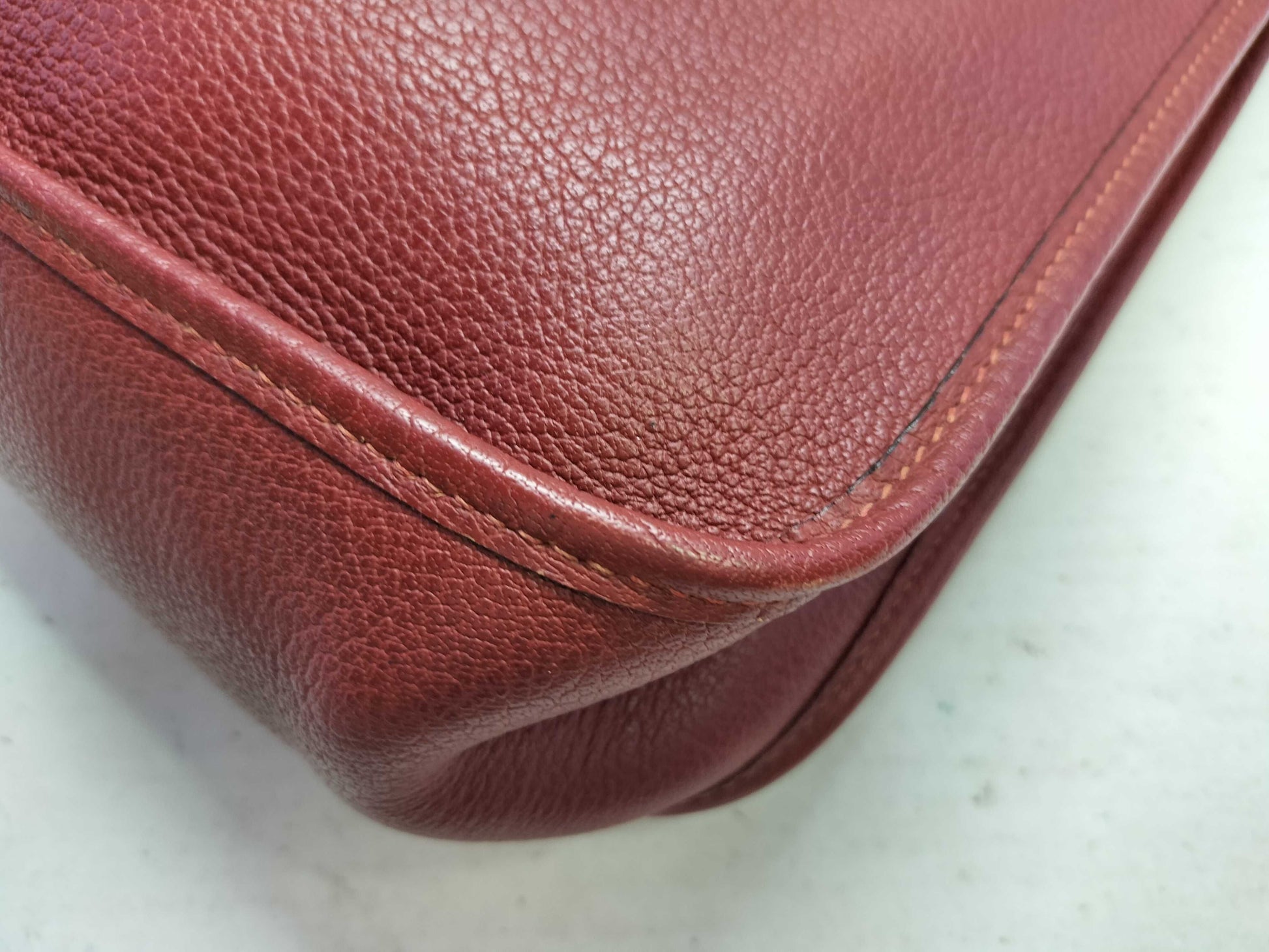 HERMES Vespa PM Leather Red Shoulder Bag