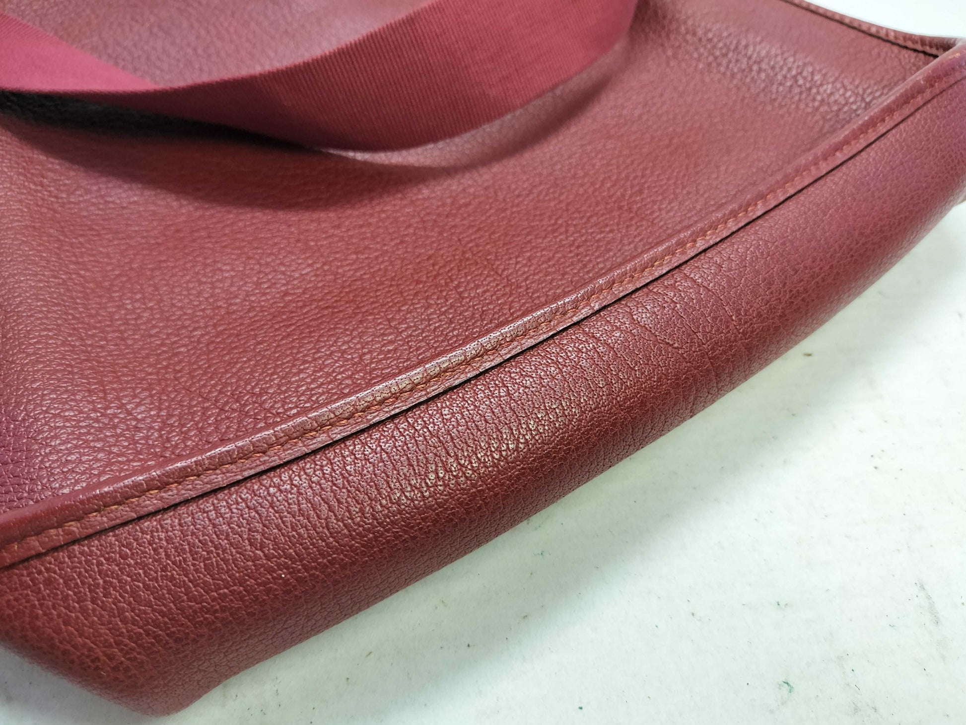 HERMES Vespa PM Leather Red Shoulder Bag