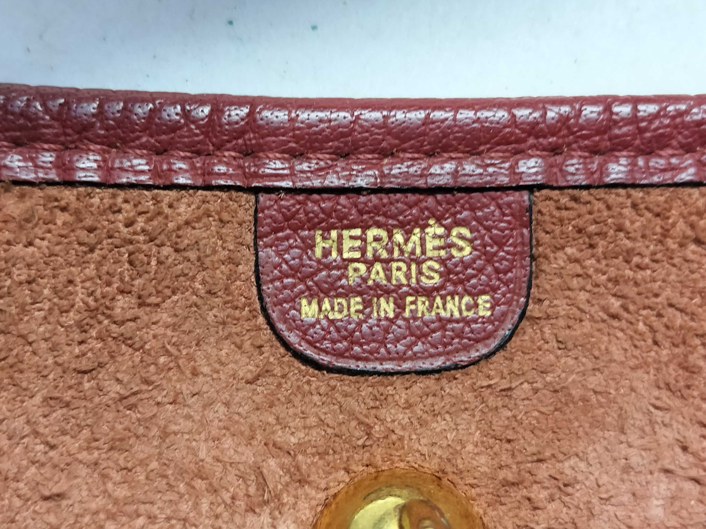 HERMES Vespa PM Leather Red Shoulder Bag
