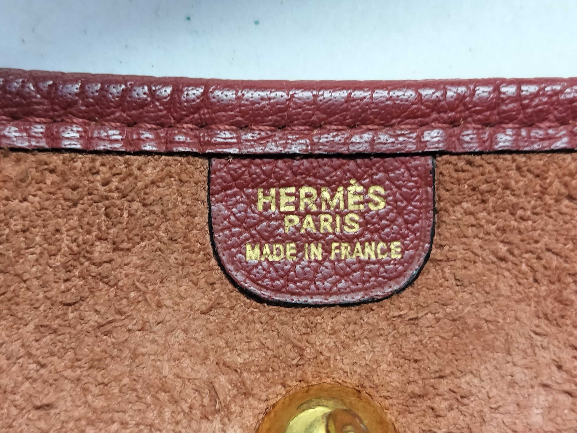 HERMES Vespa PM Leather Red Shoulder Bag