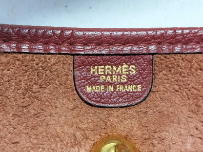 HERMES Vespa PM Leather Red Shoulder Bag