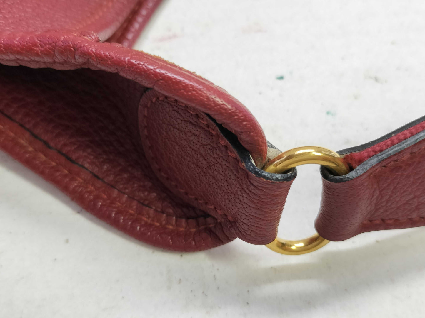HERMES Vespa PM Leather Red Shoulder Bag