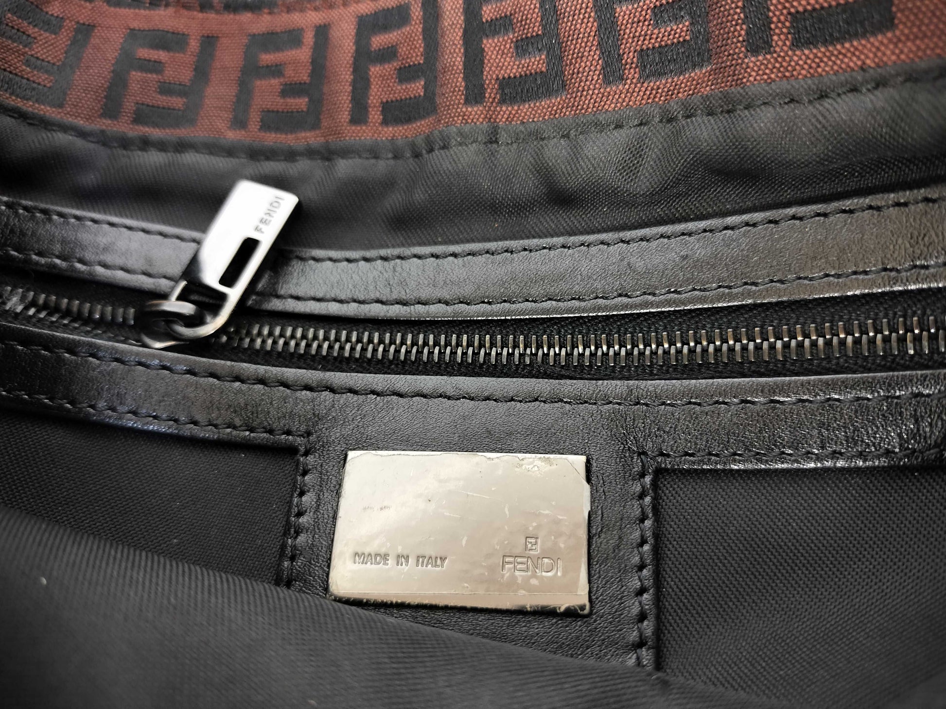FENDI Zucchino shoulder bag with Zucca pattern
