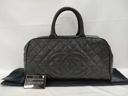 CHANEL Matelasse Boston Bag in Caviar Skin, No. 9, Handbag
