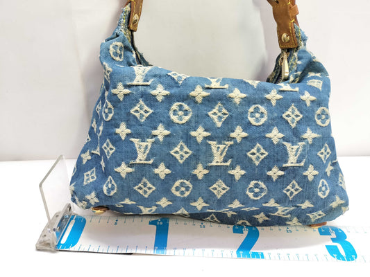 LOUIS VUITTON Monogram Denim LV Monogram Denim Baggy PM Shoulder Bag M95049 Shoulder Bag