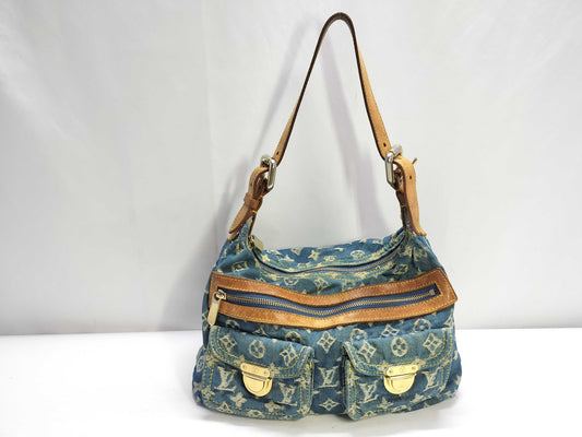 LOUIS VUITTON Monogram Denim LV Monogram Denim Baggy PM Shoulder Bag M95049 Shoulder Bag