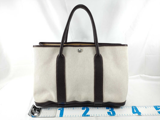 HERMES Garden Party Hermes Garden Party PM H Stamped Tote Bag
