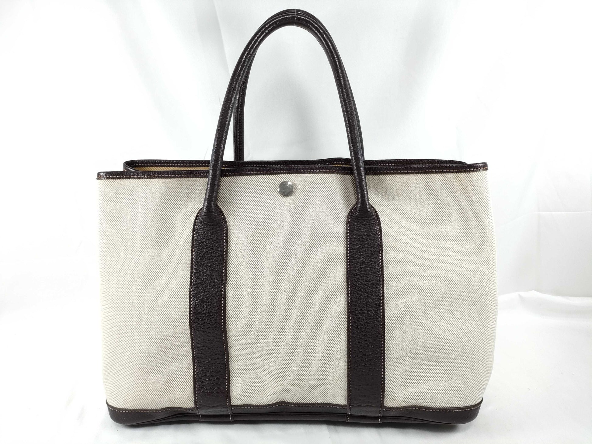 HERMES Garden Party Hermes Garden Party PM H Stamped Tote Bag