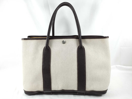 HERMES Garden Party Hermes Garden Party PM H Stamped Tote Bag