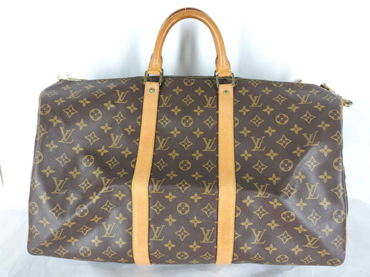 LOUIS VUITTON M41416 Monogram Louis Vuitton Keepall Bandouliere 50 M41416 VI8912 Boston Bag