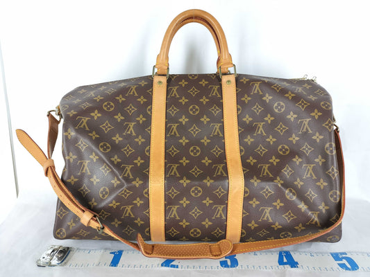LOUIS VUITTON M41416 Monogram Louis Vuitton Keepall Bandouliere 50 M41416 VI8912 Boston Bag
